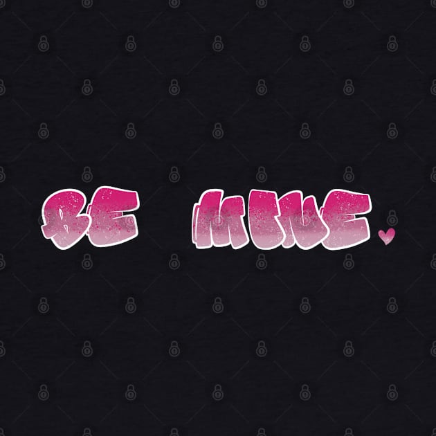 Be Mine heart pink ombré bubble letters by Sheila’s Studio